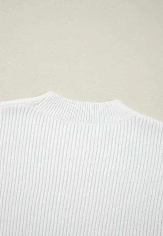 Heart Sequin Round Neck Long Sleeve Sweater - Love Salve